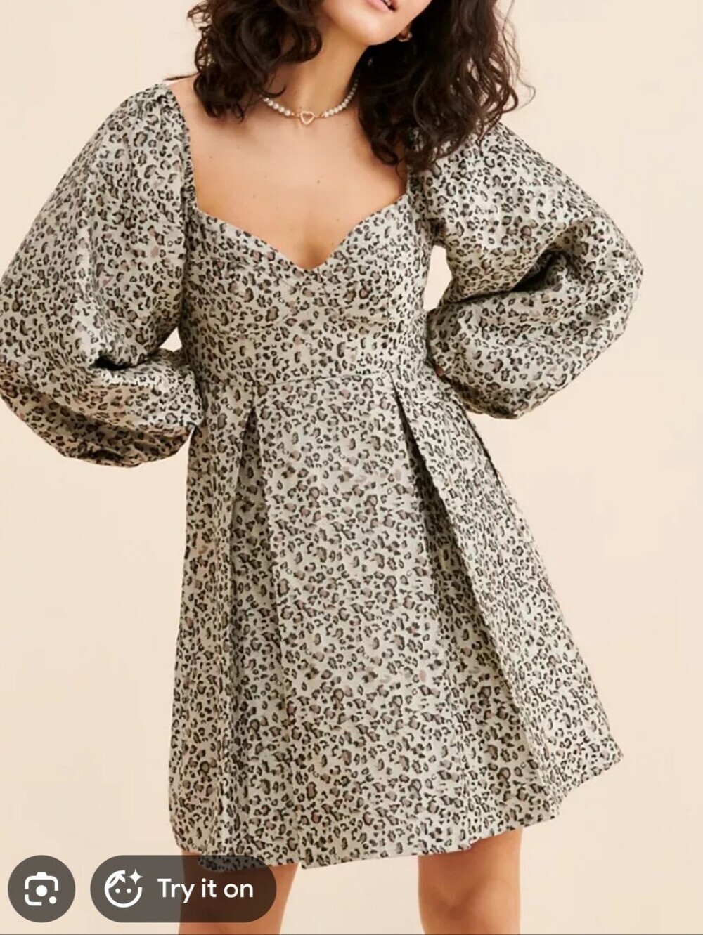 Sister Jane Leopard Structured Mini Dress Size Xs
